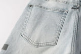 Calça Jeans Ksubi Azul Claro Destroyed Logo Lateral