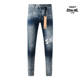 Calça Jeans Ksubi Azul Escuro Degradê Logo