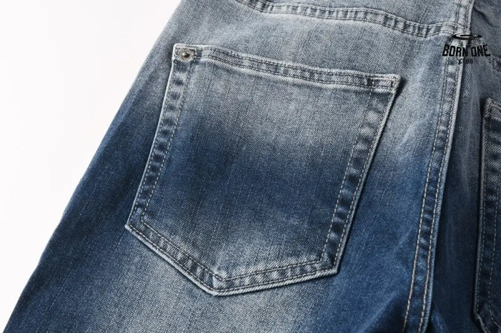 Calça Jeans Ksubi Azul Escuro Degradê Logo