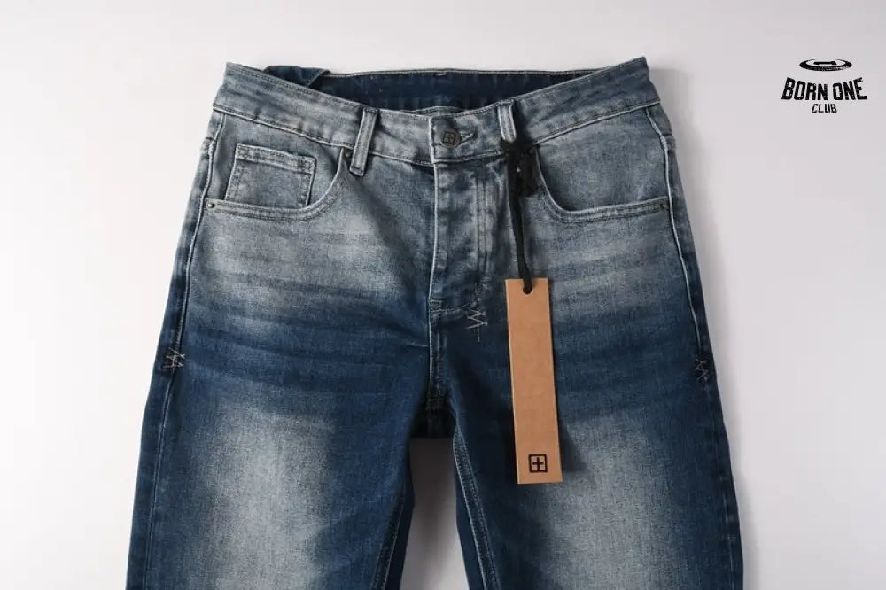 Calça Jeans Ksubi Azul Escuro Degradê Logo