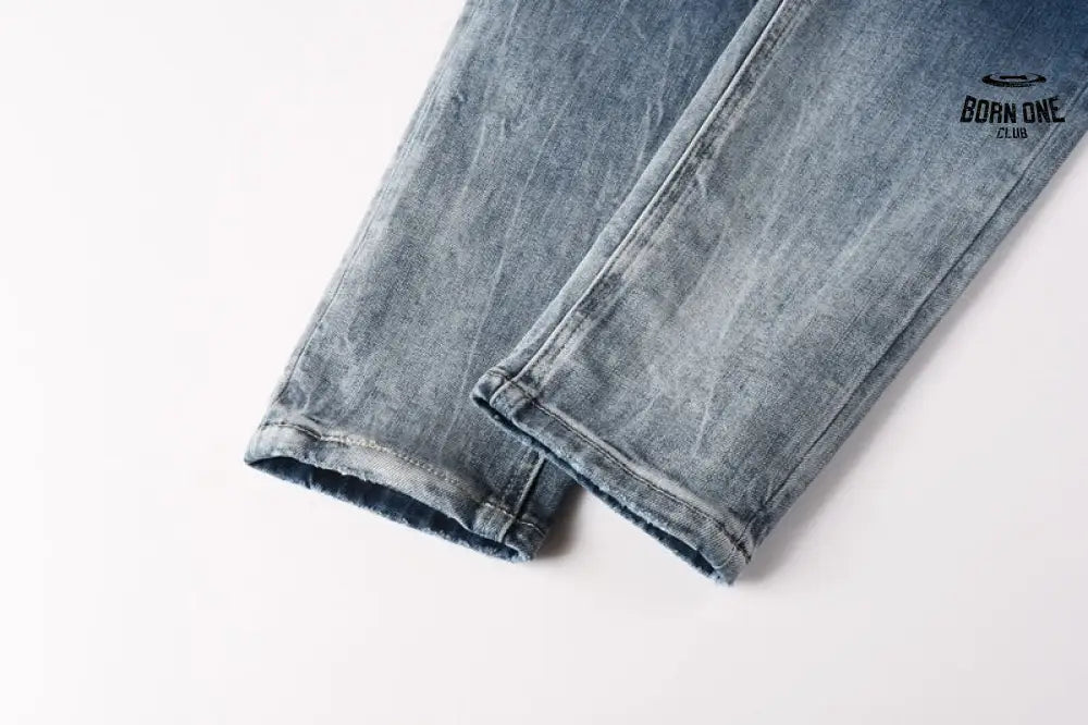 Calça Jeans Ksubi Azul Escuro Degradê Logo