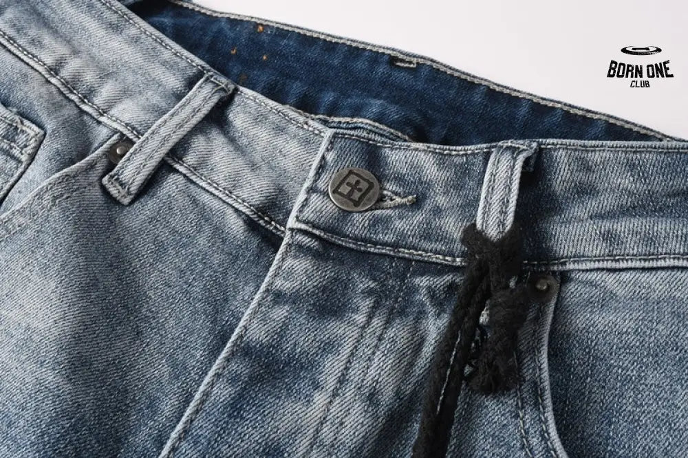 Calça Jeans Ksubi Azul Escuro Degradê Logo