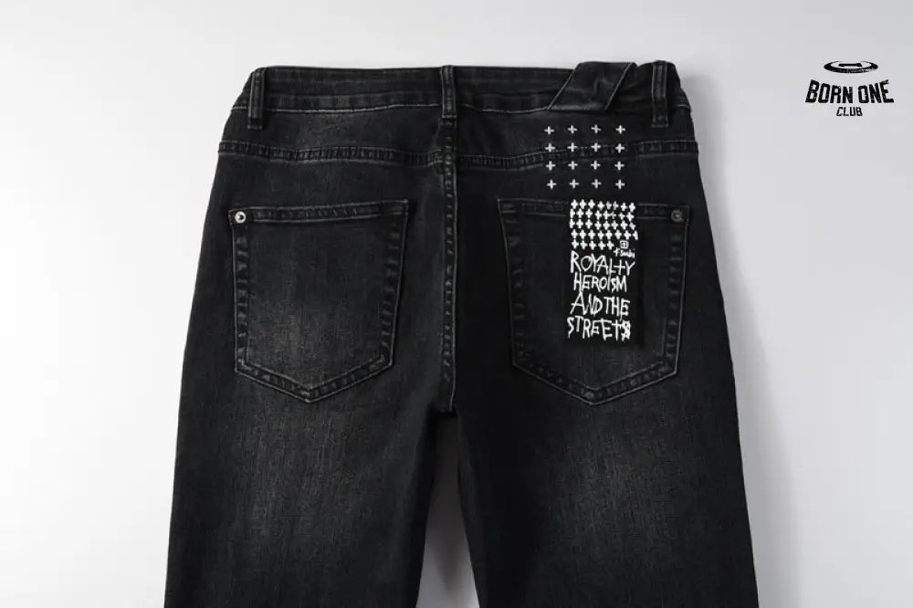 Calça Jeans Ksubi Preta Respingos de Tinta