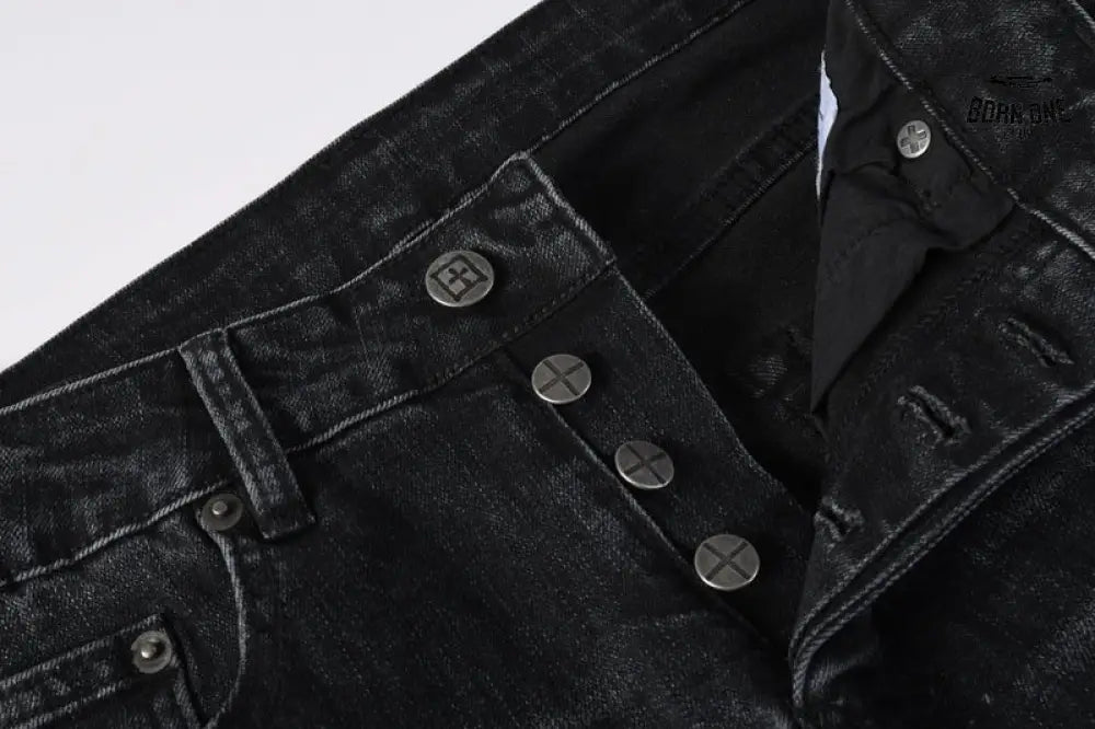 Calça Jeans Ksubi Preta Respingos de Tinta