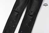 Calça Jeans Ksubi Preta Respingos de Tinta