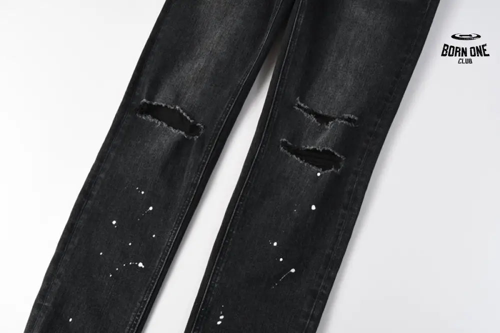 Calça Jeans Ksubi Preta Respingos de Tinta