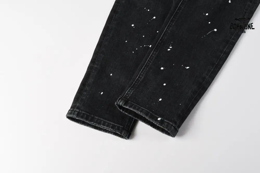 Calça Jeans Ksubi Preta Respingos de Tinta