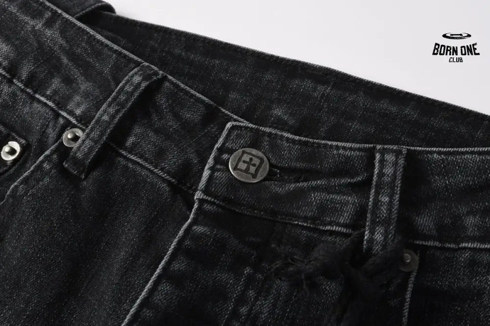 Calça Jeans Ksubi Preta Respingos de Tinta