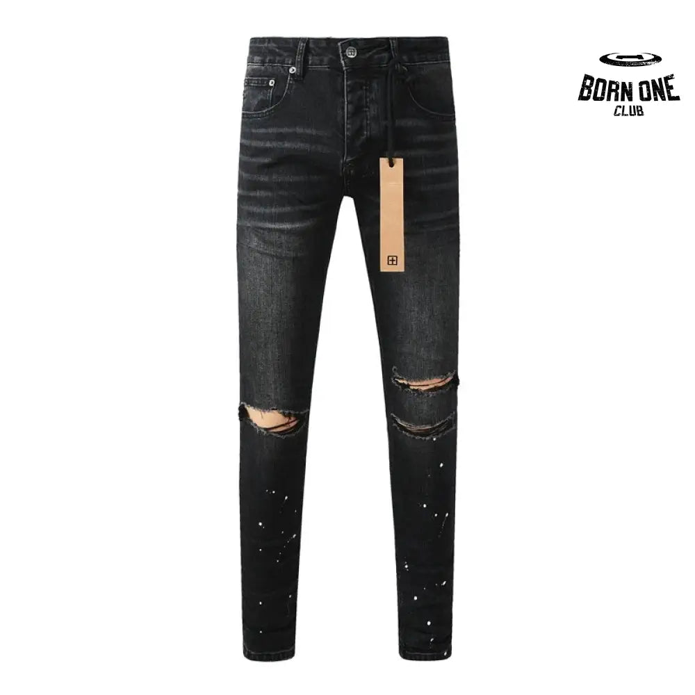 Calça Jeans Ksubi Preta Respingos de Tinta