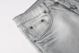 Calça Jeans Ksubi Cinza Claro Destroyed
