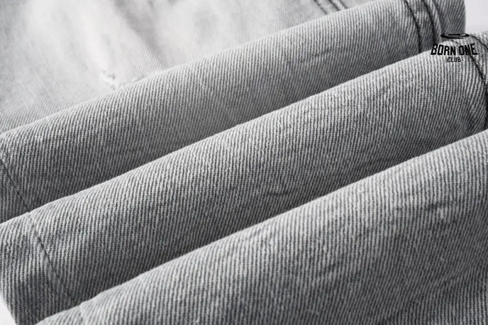 Calça Jeans Ksubi Cinza Claro Destroyed