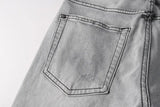Calça Jeans Ksubi Cinza Claro Destroyed