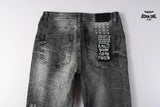 Calça Jeans Ksubi Cinza Lavada Destroyed