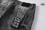Calça Jeans Ksubi Cinza Lavada Destroyed