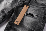 Calça Jeans Ksubi Cinza Lavada Destroyed
