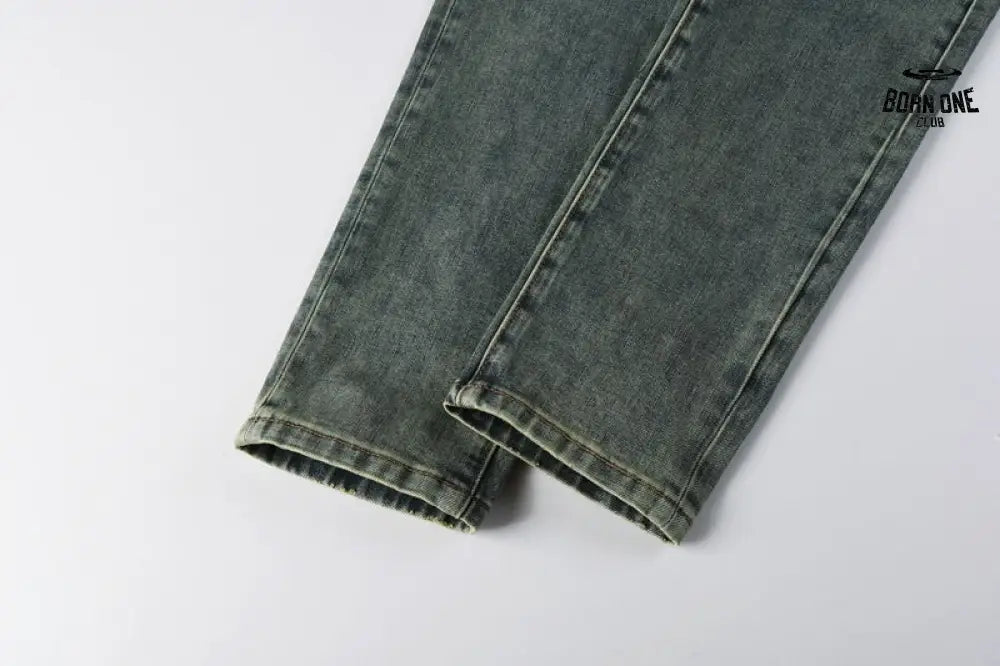 Calça Jeans Ksubi Azul Esverdeada Lavada