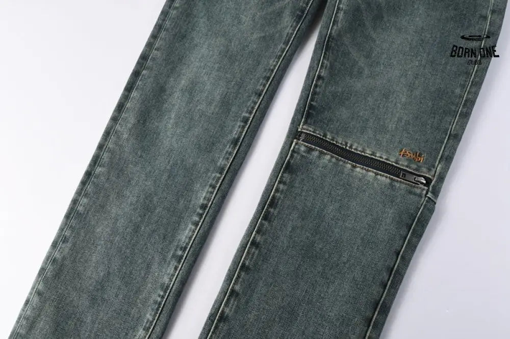 Calça Jeans Ksubi Azul Esverdeada Lavada