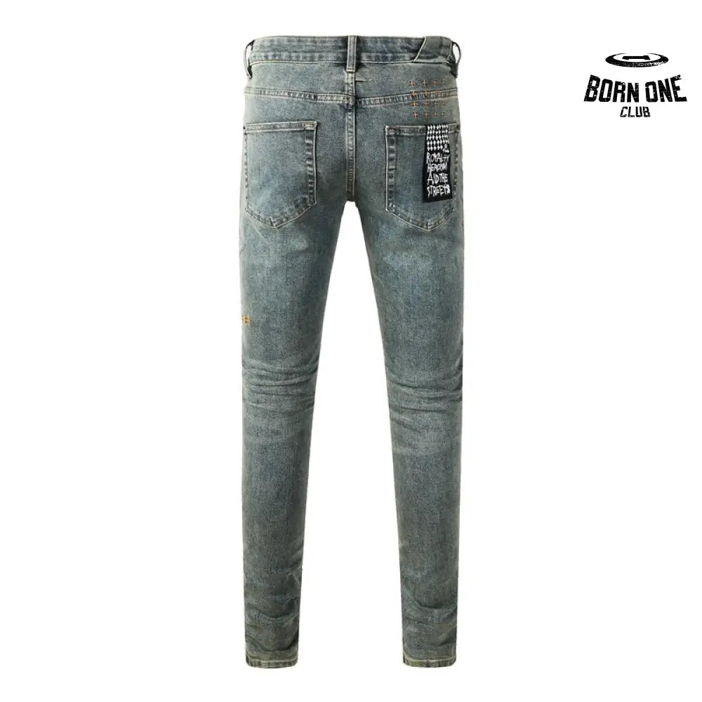 Calça Jeans Ksubi Azul Esverdeada Lavada