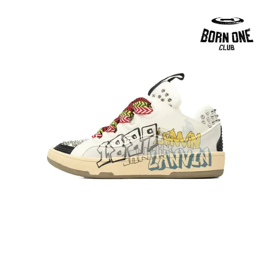 LANVIN White Black Painted