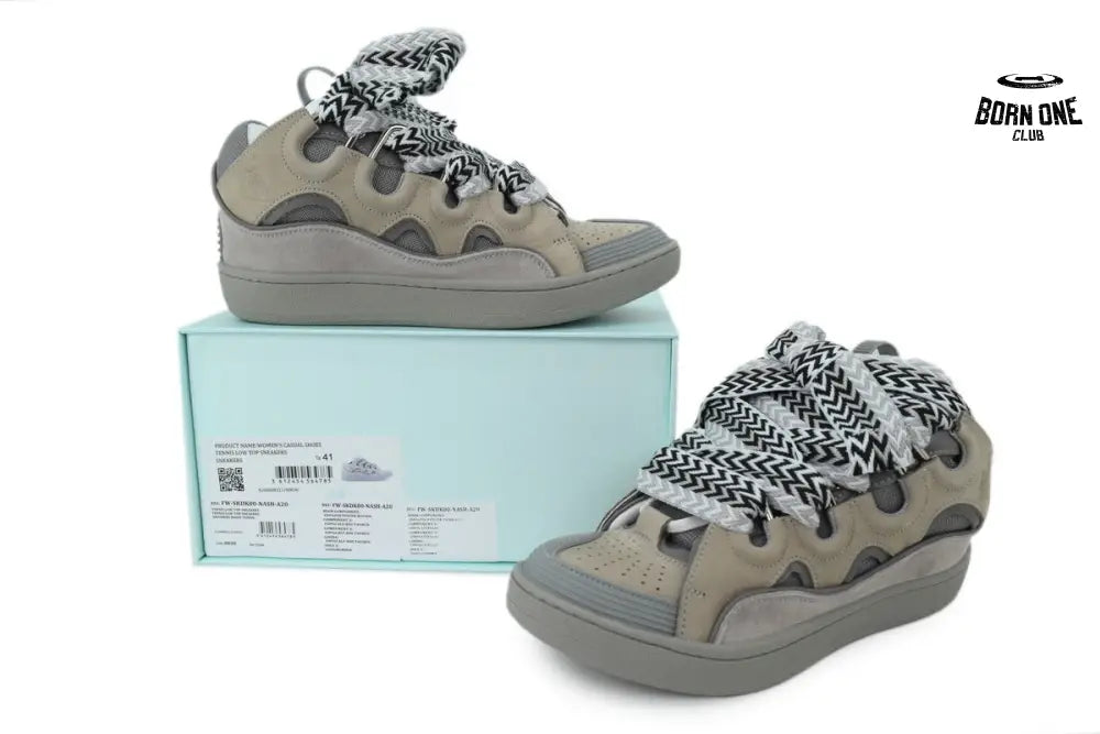 Lanvin Curb Sneakers Gray
