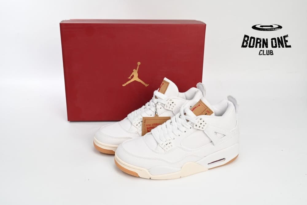Levis x Air Jordan 4 White AO2571-100