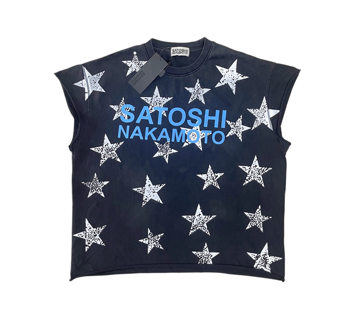 Camiseta Regata Satoshi Nakamoto Stars Sleeveless Tee Black