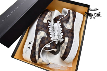 Louis Vuitton Trainer Sneaker x Nike Air Force 1 Chocolate