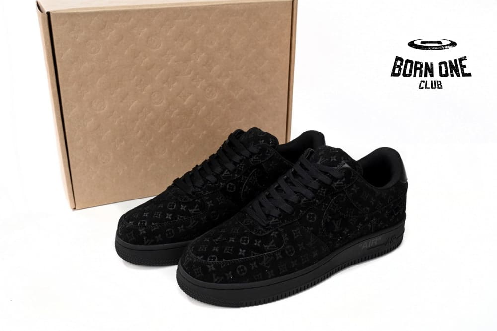 Louis Vuitton x Nike Air Force 1 Low All Black 1A9VD7