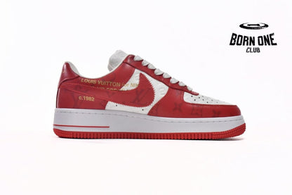 Louis Vuitton x Nike Air Force 1 Low By Virgil Abloh White Red