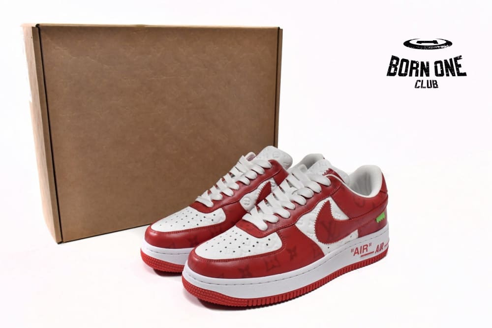 Louis Vuitton x Nike Air Force 1 Low By Virgil Abloh White Red