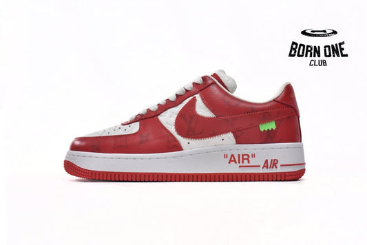 Louis Vuitton x Nike Air Force 1 Low By Virgil Abloh White Red