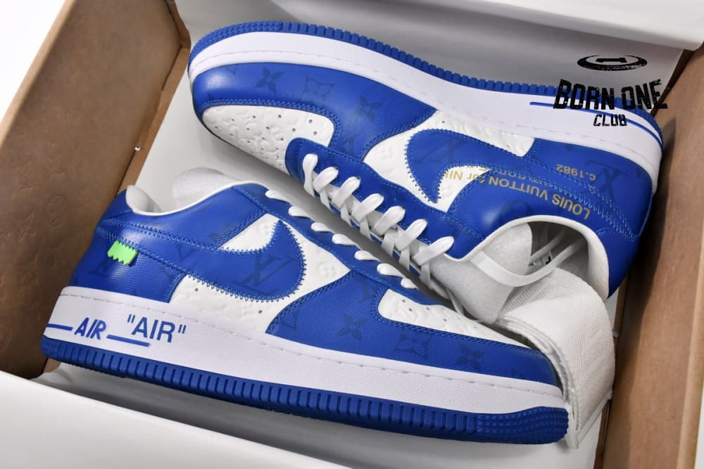 Louis Vuitton x Nike Air Force 1 Low By Virgil Abloh White Royal