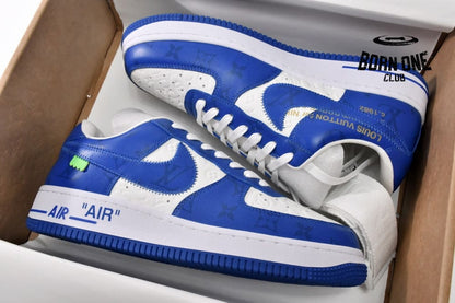 Louis Vuitton x Nike Air Force 1 Low By Virgil Abloh White Royal