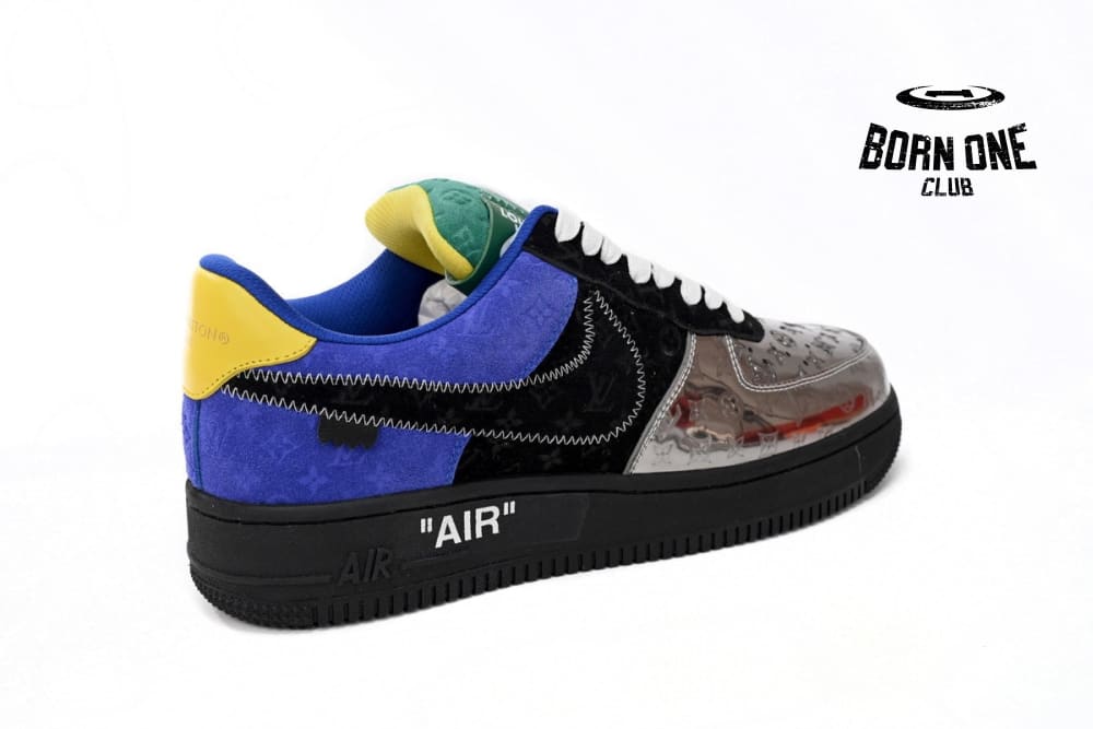 Louis Vuitton x Nike Air Force 1 Low Silver Yellow 1A9VCH