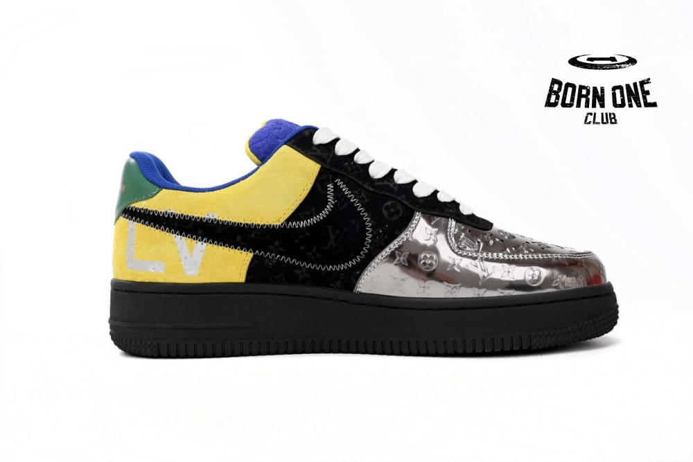 Louis Vuitton x Nike Air Force 1 Low Silver Yellow 1A9VCH