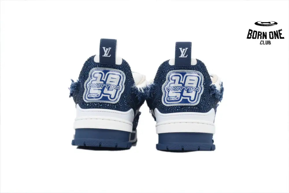 Louis Vuitton LV Skate Sneaker Horse Hair Blue Diamond