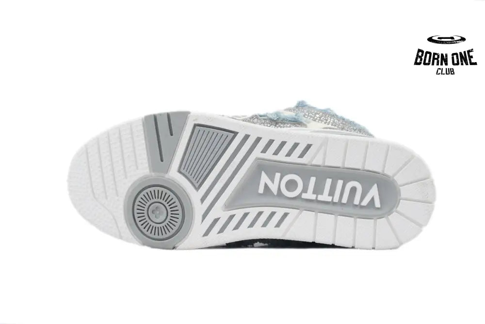 Louis Vuitton LV Skate Sneaker Horse Hair Gray White Diamond