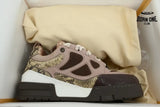 Louis Vuitton LV Skate Sneaker Khaki Colored Rhinestone