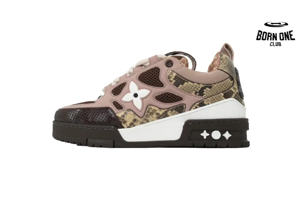 Louis Vuitton LV Skate Sneaker Khaki Colored Rhinestone