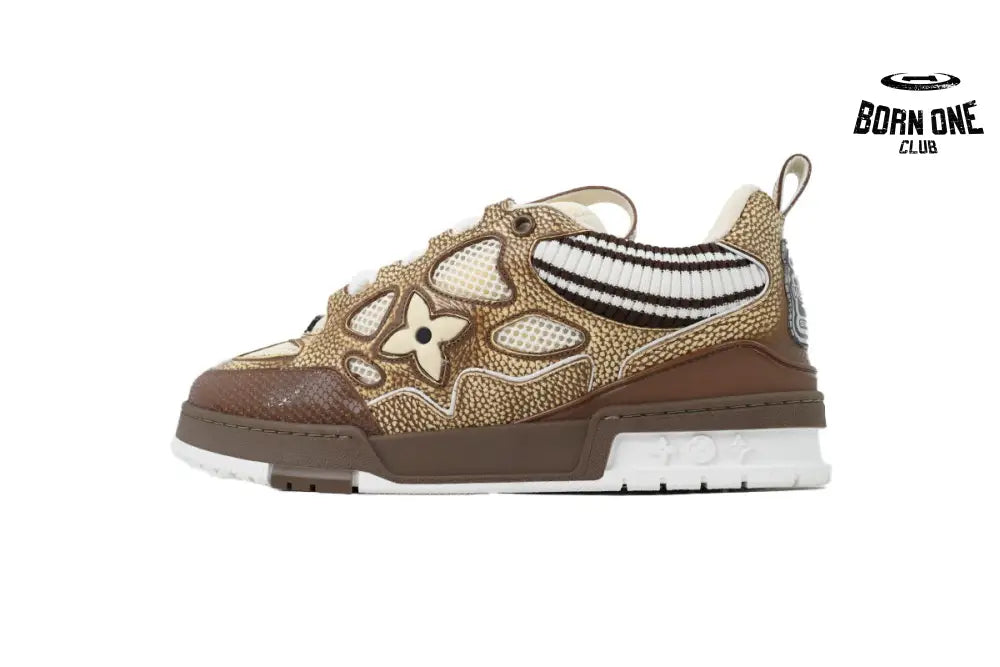 Louis Vuitton LV Skate Sneaker Knitted Collar khaki 1AHSWN