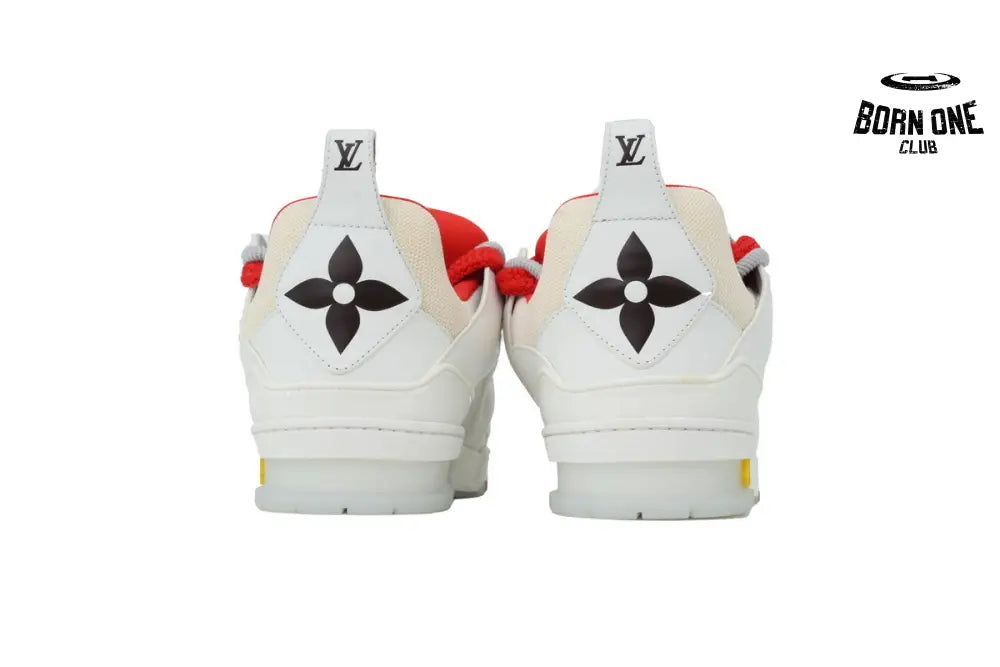 Louis Vuitton LV Skate Sneaker White And Red Flowers