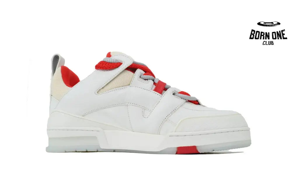 Louis Vuitton LV Skate Sneaker White And Red Flowers