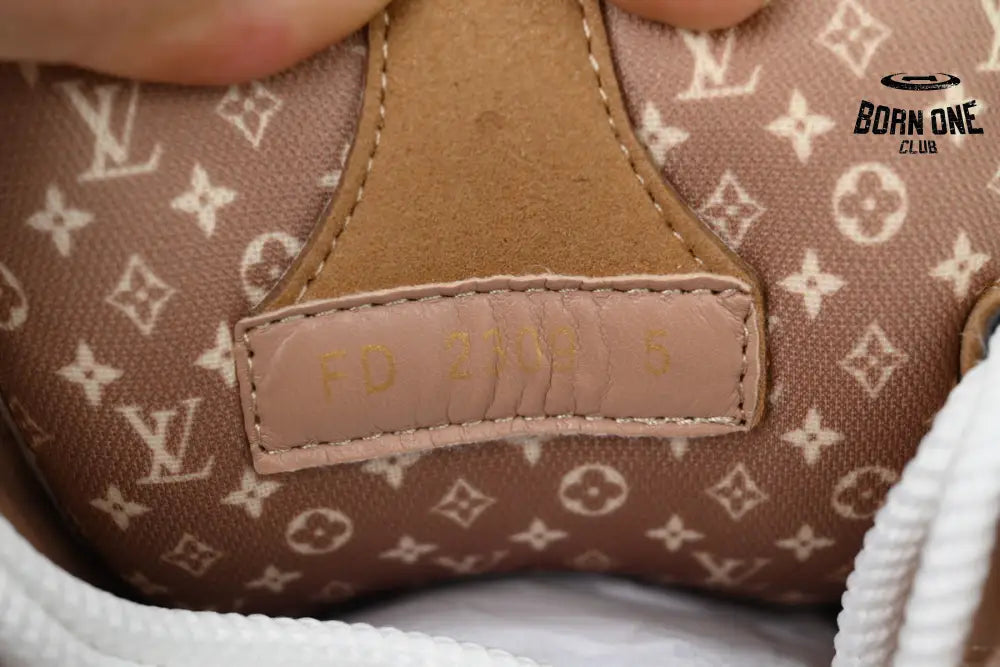 Louis Vuitton LV Skate Sneaker White Brown With Rhinestones