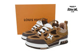 Louis Vuitton LV Skate Sneaker White Brown With Rhinestones