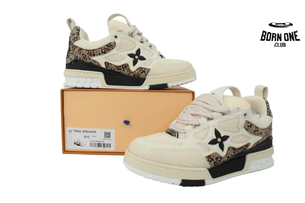 Louis Vuitton LV Skate Sneaker White Coffee Diamond