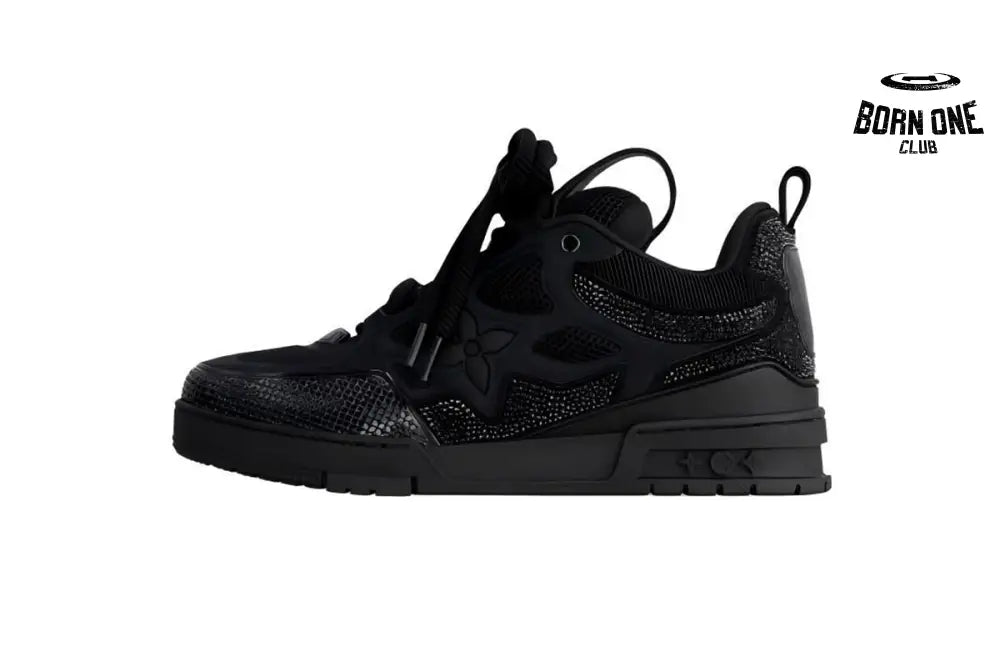 Louis Vuitton Skate Low Top Skateboard Shoes Black 1ADHHC