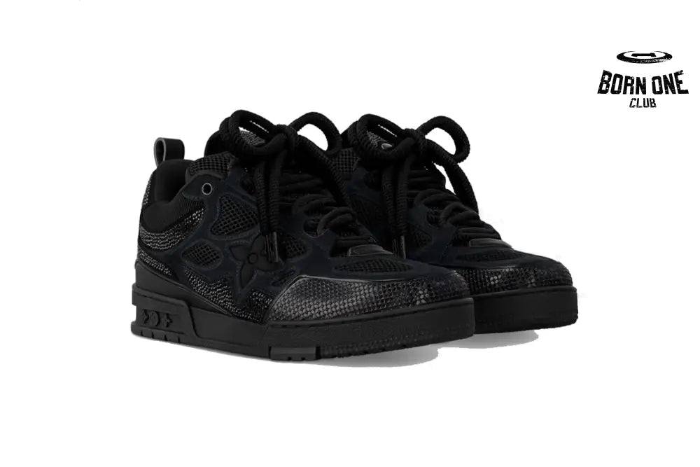 Louis Vuitton Skate Low Top Skateboard Shoes Black 1ADHHC