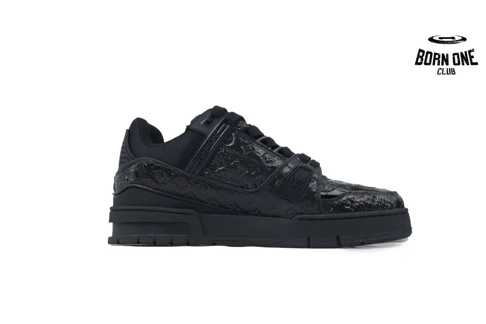 Louis Vuitton Trainer Black Lychee Patent Leather