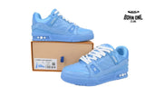 Louis Vuitton Trainer Blue Lychee Patent Leather