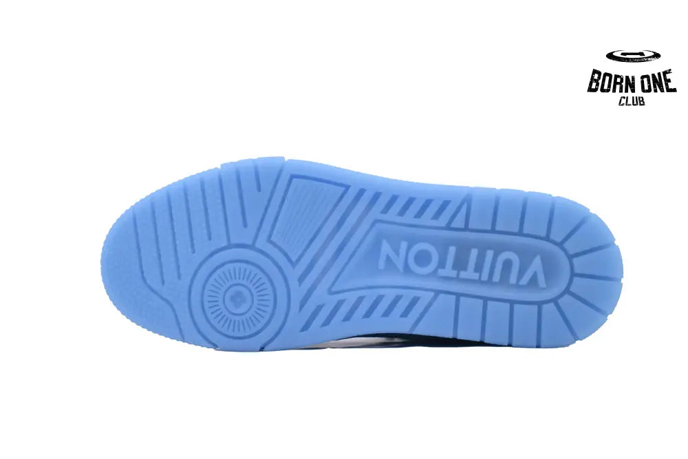 Louis Vuitton Trainer Blue Lychee Patent Leather